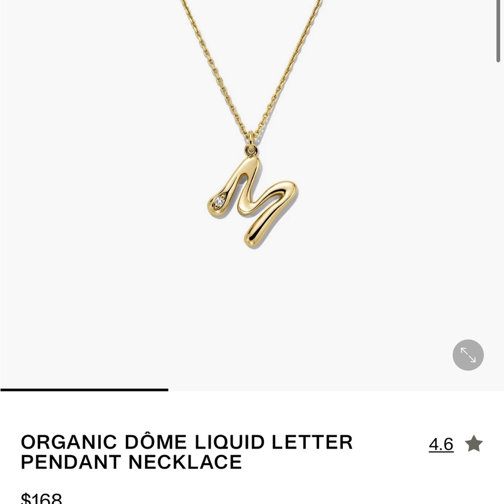 Mejuri J letter gold necklace